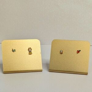 Snow White Disney Set of 4 925 sterling silver stud earrings